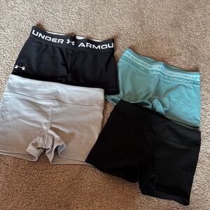 Girls Under Armour & 90 Degree Spandex Shorts